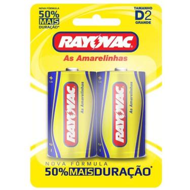 Imagem de Pilha Rayovac Amarelinha Grande com 2