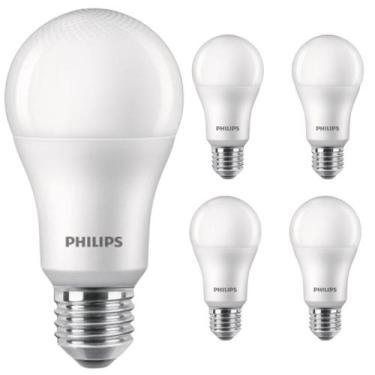 Imagem de Kit 5 Lâmpadas Led Philips 11w Branco Neutro 4000K E27 Equivale 75w Lu