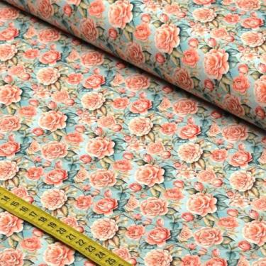 Imagem de Tecido Estampado para Patchwork - Jardim de Rosas : Floral Camelias e 