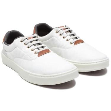 Imagem de Sapatenis Masculino Confortável Casual - Pettinari, 40, Branco