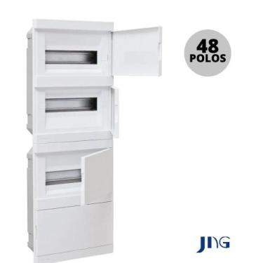 Imagem de Quadro De Distribuição 48 Disjuntores Para Embutir - jng