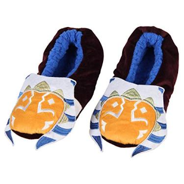 Imagem de Bioworld Chinelos Star Wars Clone Wars Ahsoka Tano Pantufas com sola antiderrapante para mulheres e homens, Ahsoka Tano, XG