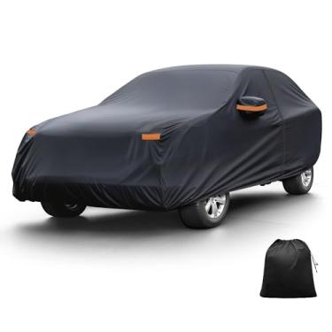 Imagem de X AUTOHAUX Capa de carro para Hyundai Tucson 210D-PU capa de carro completa para uso externo para todos os climas com zíper de porta para proteção à prova d'água à prova de vento sol chuva neve