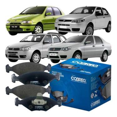 Imagem de Jogo 04 Pastilha Freio Fiat Siena Palio 1.0 1.3 1.4 1.5 1.6 - COBREQ