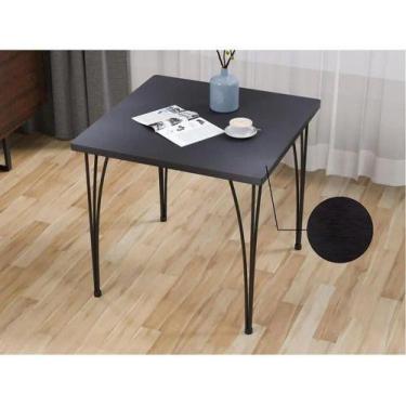 Imagem de Mesa Quadrada Preta - Linha Premium - Importada - 76x80x80cm - Just Ho