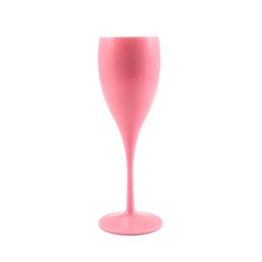 Imagem de zaoalife Taças de champanhe rosa de plástico, taças de champanhe de 180 ml, taças de vinho, taça de champanhe para brinde de casamento, taças de champanhe reutilizáveis para festa de casamento