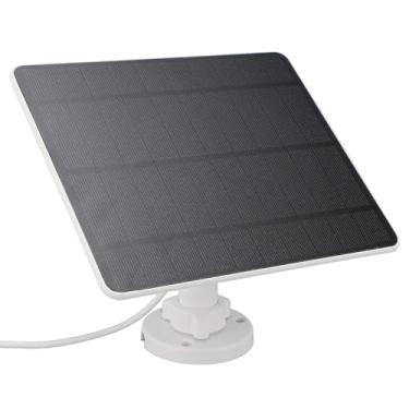 Imagem de Painel Solar de 12 W para Câmera de Segurança Externa, Painel Solar USB à Prova D'água IP65 Com Suporte Ajustável para Lanterna Com Ventilador de Campainha, Monitoramento 24 Horas