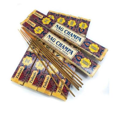 Imagem de Kit com 3 Incensos Indianos Nag Champa Massala Tulasi - Loja da Índia