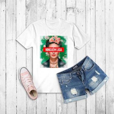 Imagem de Tshirt Frida Kahlo - Ninguém liga - Baby look  Unissex - Koupes, GG TR