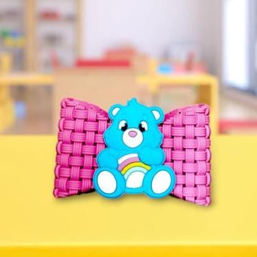 Imagem de Laço Infantil ou Pet Emborrachado Ursinhos Carinhosos, Rosa