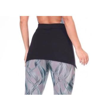 Imagem de Saia Tapa Bumbum Feminino Suplex Fitness Academia Tapa Bumbum Preto Az