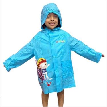Imagem de Capa de Chuva Infantil Cores Diversas Para Meninos e Meninas - HL, Azu
