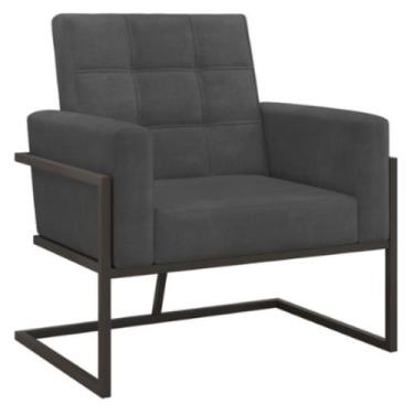 Imagem de Poltrona Base de ferro para Manicure Sala de Estar Decorativa Cadeira 