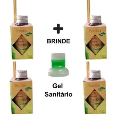 Imagem de 4 Aromatizador Ambiente 100ml Perfume Casa Difusor Vareta Aromatizante