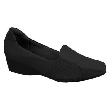Imagem de Sapato Mocassim Modare Anabela Feminino, Preto, 37