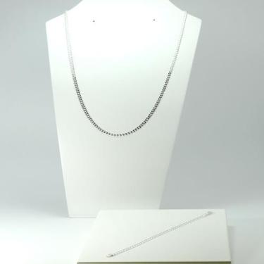 Imagem de Conj. Corrente E Pulseira 70 Cm Grumet Prata Legitima 925 - Lojas La&N