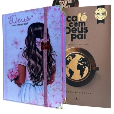 Imagem de Kit Bíblia Ntlh Garota + Elástico Capa Dura Acolchoada com Indice + Ca