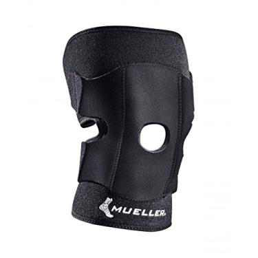 Imagem de Medicamento Esportivo Mueller de 4 vias com suporte ajustável no joelho, Ajustável, Preto, SM/MD 9"-15"