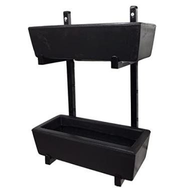 Imagem de Suporte de Ferro p/ Jardim Vertical com 2 Floreiras 37cm Cor: Preto