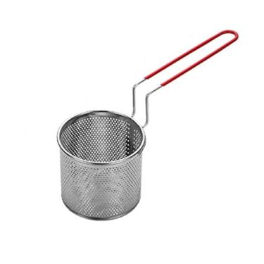 Imagem de Cesto de fritadeira de aço inoxidável 18/8 coador de macarrão cesta de vaporizador (diâmetro 12 cm/4,7")