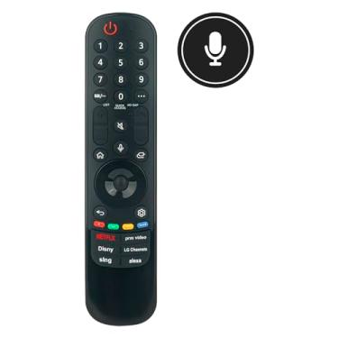 Imagem de PERFASCIN MR23GA AKB76043102 Controle remoto de voz de substituição adequado para LG Magic Smart TV 86QNED80 43QNED75ARA 43QNED75URA 50QNED75ARA 50QNED75URA
