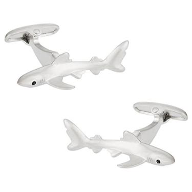 Imagem de Abotoaduras de tubarão Cuff-Daddy da Safari com caixa de apresentação