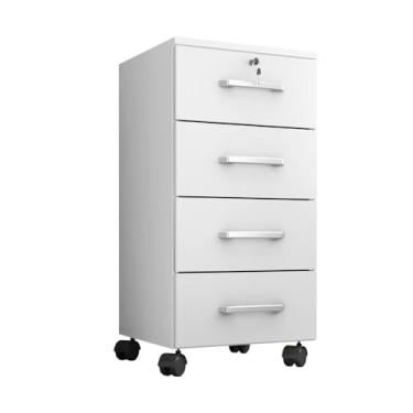 Imagem de Gaveteiro Gávea Organizador 4 Gavetas Com Rodinhas - Branco