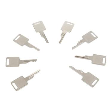 Imagem de AFEISOL 8 peças de chaves de ignição D250 chaves de equipamento pesado substituir # 6693241 307852A1 6709527 714602 A77313 compatível com Bobcat Case IH Minicarregadeira e mais