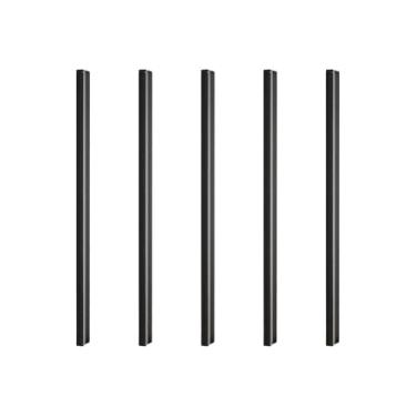 Imagem de 5 Unidades Puxador De Guarda Roupa Porta Armario Slim Asa 256mm (Preto Fosco)