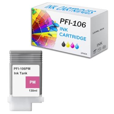 Imagem de Conjunto de cartuchos de tinta de 12 cores PFI-106 130 ml, reposição remanufaturada para tanques de tinta Canon PFI106, funciona com impressora iPF-6400 iPF-6400S iPF-6410 iPF-6450 iPF-6460 iPF-6410s,