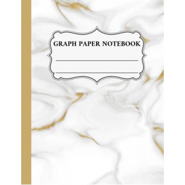 Imagem de Graph Paper Composition Notebook 120 Pages: Golden Line Marble, 8.5" x 11", Quad Ruled 4x4, Notebook for Students, Designers, Back to school