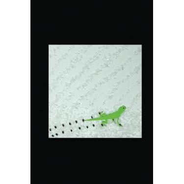 Imagem de LIZARD IN A BLIZZARD Notebook: LINED paper, 120 page 6”x9” wide/legal ruled composition pad with POP ART cover for school, college, English, science, ... like to stay between the lines: Structured