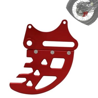 Imagem de BAOUFF Protetor de disco de freio traseiro para Hawk 250,6061 Alumínio CNC Motocicleta Freio Rotor Protetor para Hawk 250-Vermelho
