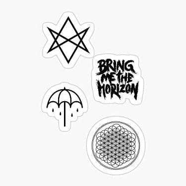 Imagem de Pierce Horizon Metal Veil Emo Sleeping BMTH with Alt Me PTV Sirens Bring The Sticker decal Vinyl - Descole e cole em qualquer superfície lisa
