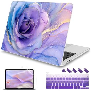 Imagem de Mektron Capa para MacBook Pro 16 polegadas A2141 versão 2019 16 polegadas com tela de retina líquida/Touch ID, capa rígida de plástico com película de teclado, protetor de tela e plugue de poeira,