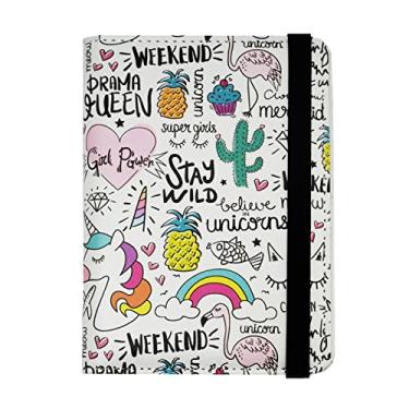 Imagem de Conjunto de porta-cartões de passaporte e vacina, girassóis, capa para passaporte de viagem para carteira de passaporte de couro para homens e mulheres, Lindo unicórnio abacaxi flamingo, One Size,