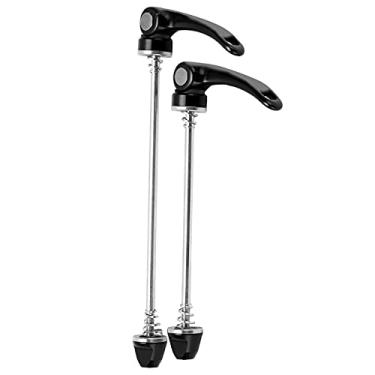 Imagem de Cubo de Bicicleta de Liga de Alumínio 7075, Alavanca de Liberação Rápida, Fácil Instalação, Dianteiro e Traseiro, 100mm, 135mm, par para Todas As Rodas de Eixo Oco (Preto)