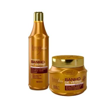 Imagem de Kit Banho de Verniz Shampoo 500ml e Máscara 250g - Forever Liss Profis