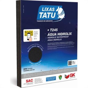 Imagem de Lixa D Agua Tatu Hidrolix Gk 220 - Kit C/50 Folhas - LIXAS TATU
