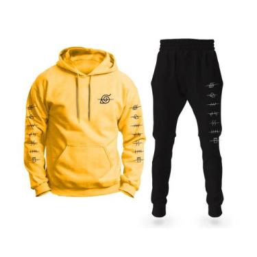 Imagem de Conjunto Moletom Aldeia Naruto Anime Blusa Calça Full - Dall Bello, Am