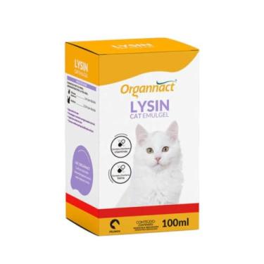 Imagem de Lysin Cat Emulgel 100ml Organact Vitamina Lisina Gatos