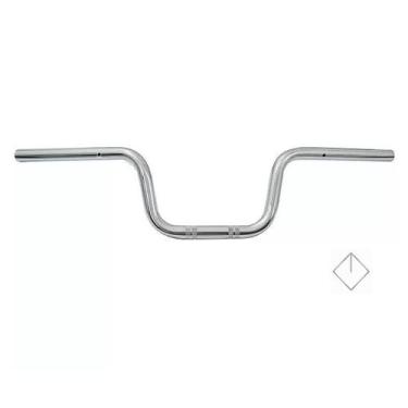 Imagem de Guidão Honda Cg Cargo Fan Titan 160 Com Rosca Para Pesinho - Cromado