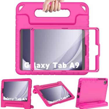 Imagem de BMOUO Capa infantil para Samsung Galaxy Tab A9 de 8,7 polegadas 2023 (SM-X110/X115/X117) e Galaxy Tab A7 Lite 2021 - com protetor de tela, capa leve à prova de choque para Samsung Galaxy Tab A9/A7