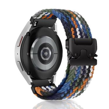 Imagem de MiKoyi Pulseira de nylon para Samsung Galaxy Watch 7/relógio FE/Watch 6/5/4 de 40 mm e 44 mm/Watch 6 Classic de 47 mm e 43 mm, pulseira esportiva de nylon de 20 mm para Samsung Galaxy Watch 7