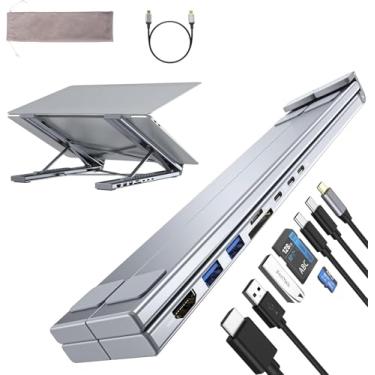 Imagem de Umaniy Laptop Docking Station Stand with 4K HDMI, 8 in 1 USB C Hub PD 100W/ USB 3.0/ TF/SD Card Reader, Tablet Dock Station compatible with MacBook Pro/Air, Dell, HP, Lenovo ThinkPad, Dell, HP, ASUS