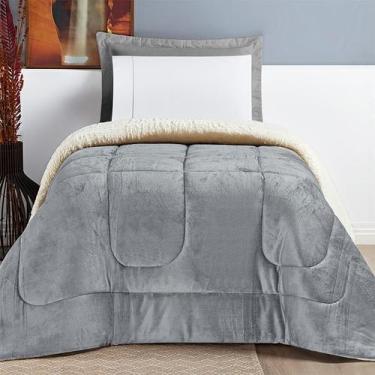 Imagem de Coberdrom Solteiro Edredom Sherpa Pele De Carneiro Everest - Bia Enxov