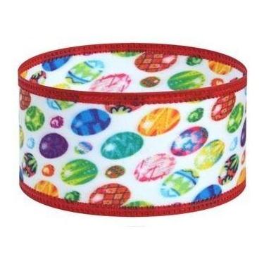 Imagem de 30m Fita Ovinhos Páscoa 2,2cm X 10m X 3un Cd Tafetá Aramadas - Fitas R