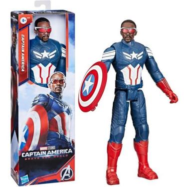 Imagem de Boneco Capitão América Marvel Sam Wilson Com Escudo 30cm - HASBRO