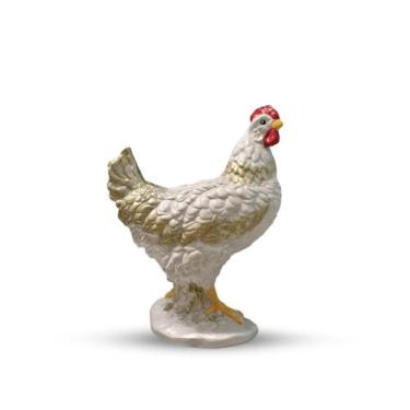 Imagem de Estátua Decorativa Galinha Paisagismo Gesso Enfeite Cozinha Jardim Pin