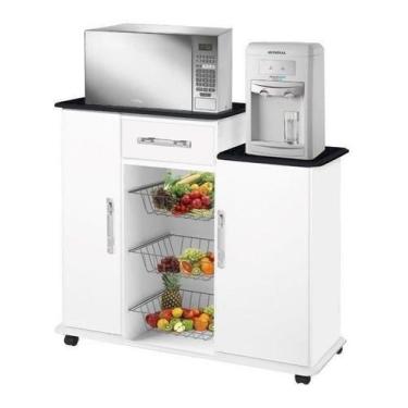 Imagem de Fruteira Balcao Orq 02 Portas Branco / Marmorizado - PASSE BEM, Branco